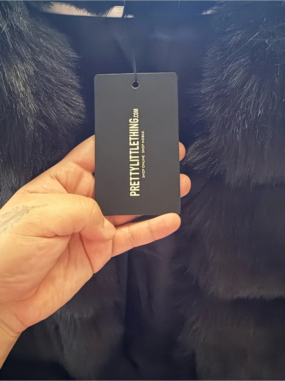 PrettyLittleThing Black Faux Fur Teddy Jacket